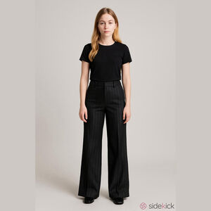 Theory Wool Pants Size 6 Metallic Line Straight Leg